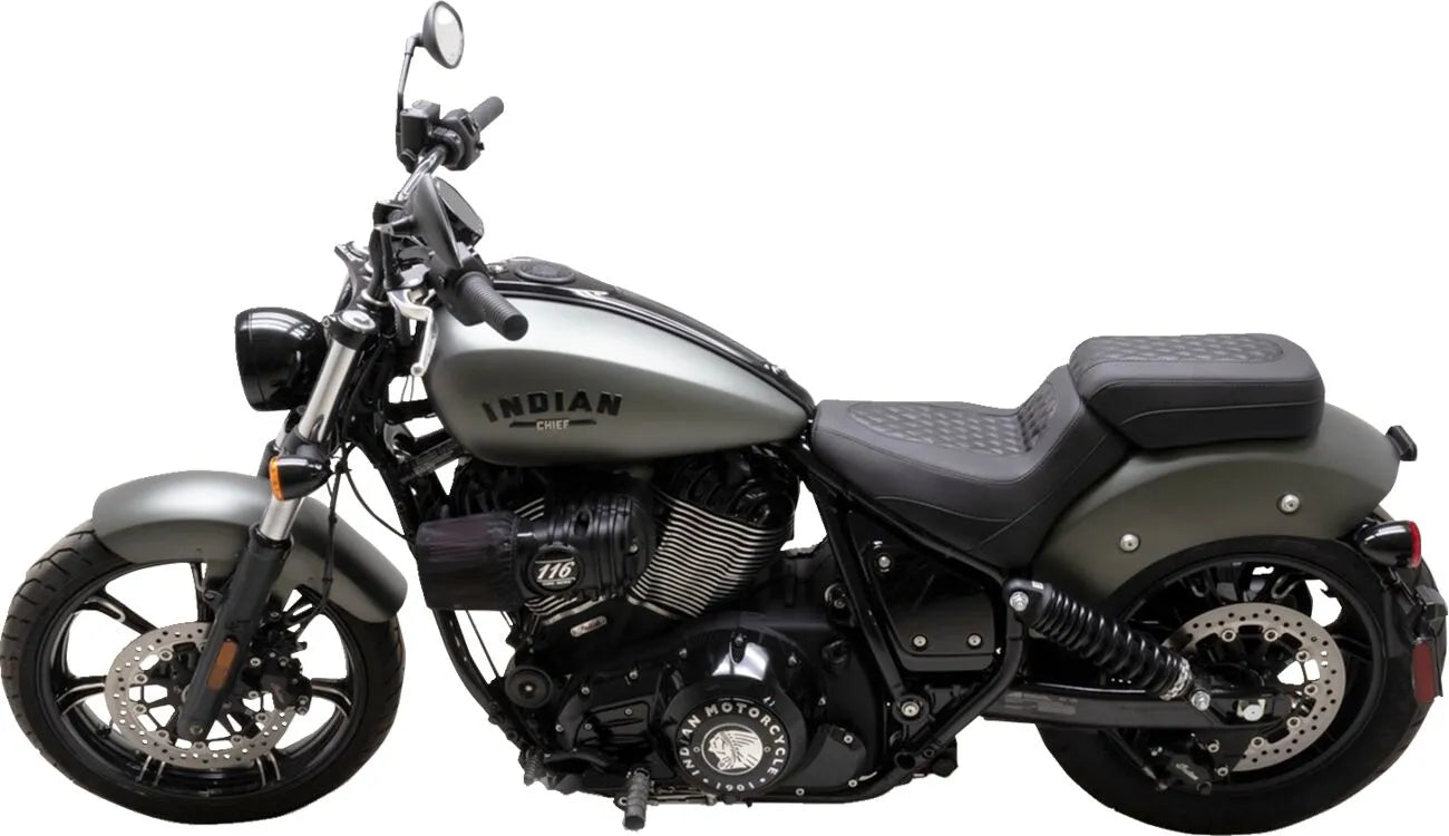 Mustang Squareback Solo Seat For Chief - For INDIAN