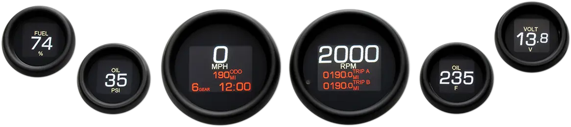 Dakota Digital Six-gauge Mlx Series Kit