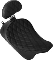 Drag Specialties Solo Seat W/ Backrest Option - For Harley Davidson
