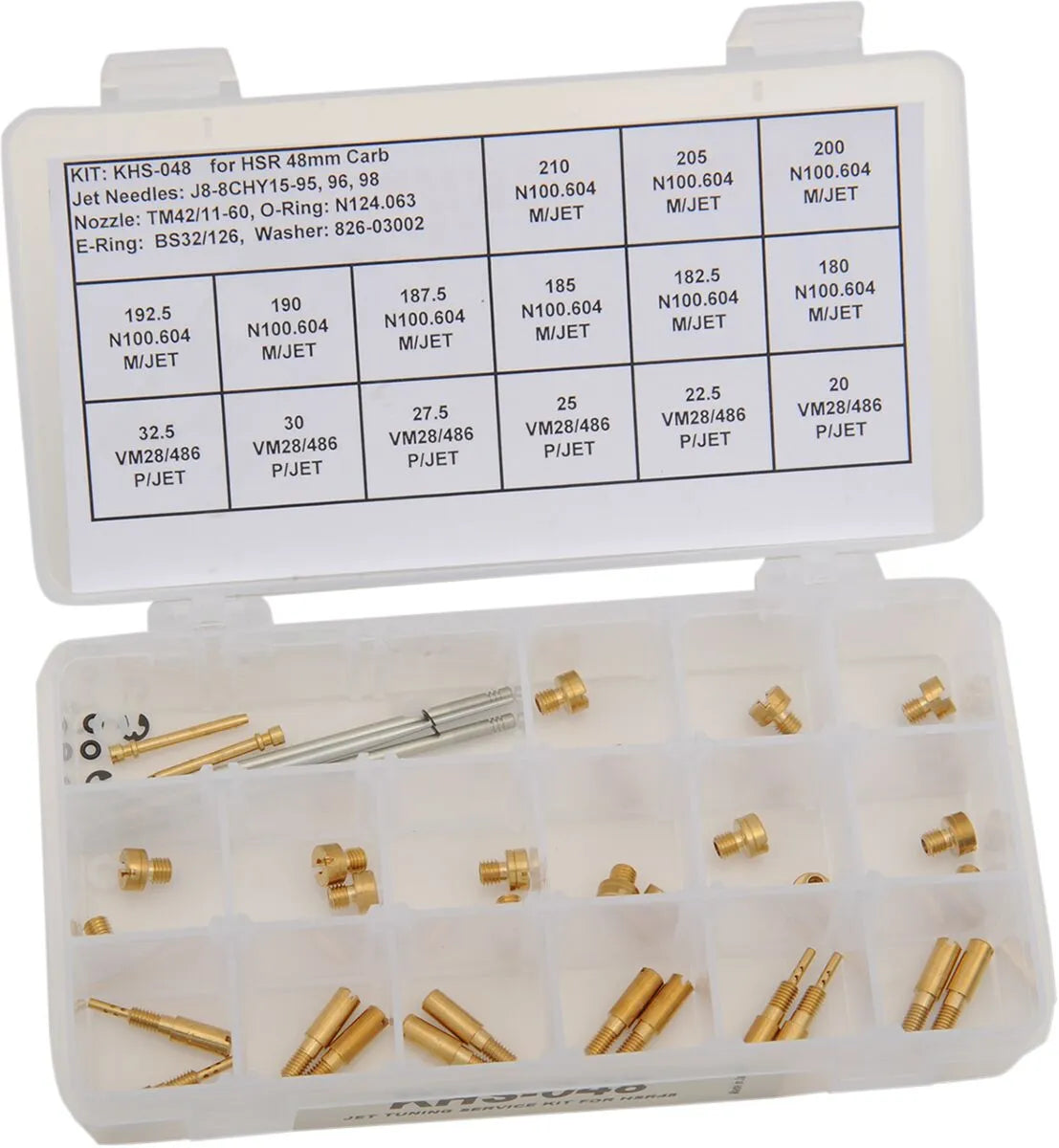 Mikuni HSR 48 Carburetor Jet Kit Silver Gold Clear