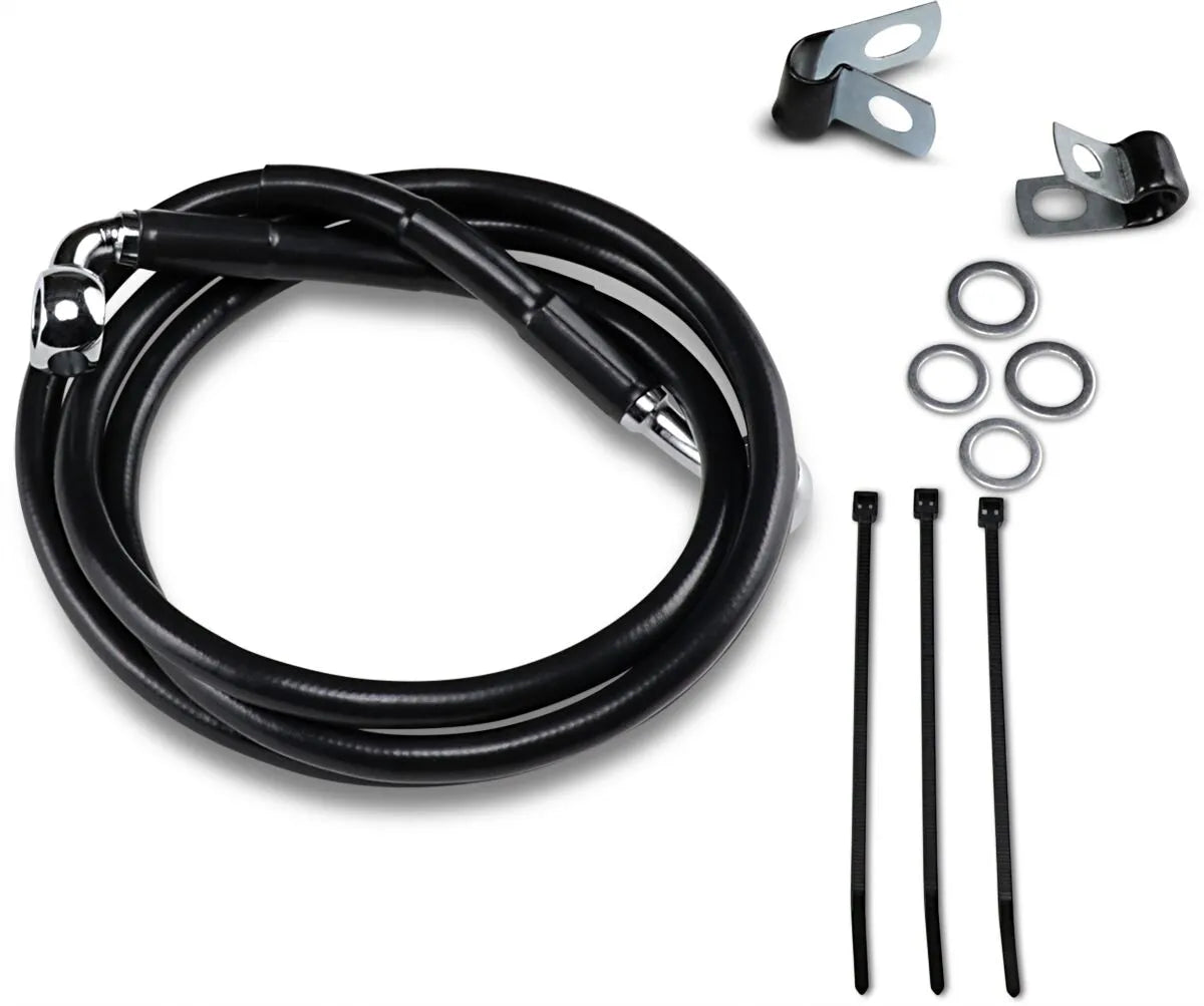 Drag Specialties Forlænget Sort Vinyl Bremse Slange Kit