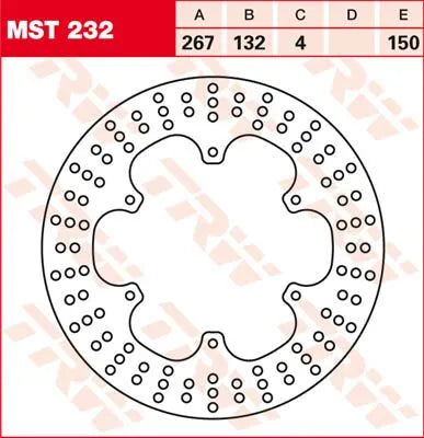 Trw Round Fixed Brake Rotor 250-299mm - Front