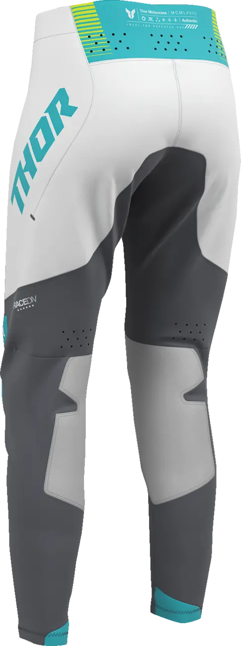Thor Women's Sportmode Velocity Pants - Gray/White/Fluorescent Yellow/Aqua