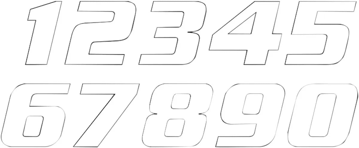 Blackbird Racing One Series Numbers Plate Graphic - 3 Pack