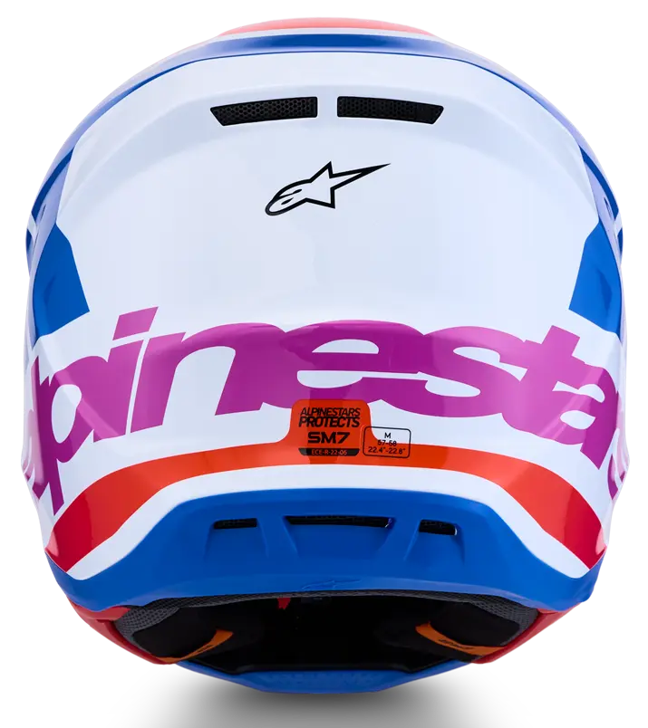 Alpinestars S-M7 Core Helmet White/Blue/Pink