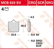 Trw Crq Series Carbon Race Bremseklodser Til Forreste Kalibre - Front
