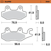 Moto-master Roadpro Sinter Bremseklodser Bag - For & Bag