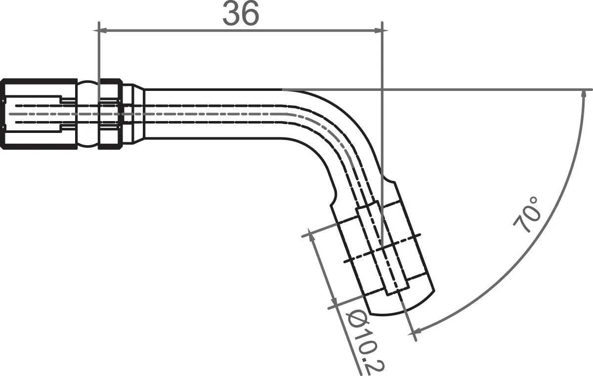 Trw Varioflex Banjo Fitting With 70° Bend
