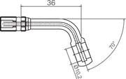 Trw Banjo Varioflex Fitting With 70° Bend
