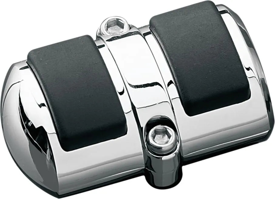 Kuryakyn Brake Pedal Pad Cover - Chrome/black