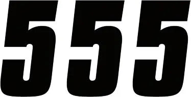 Factory Effex Number Stickers - 7" Black 3-pack