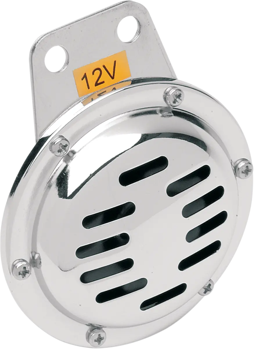 Chris Products Round Chrome Horn 3 3/4" 12V 2-Terminal