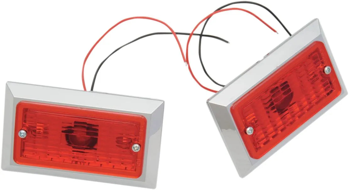 Chris Products Rectangular Chrome Marker Lights