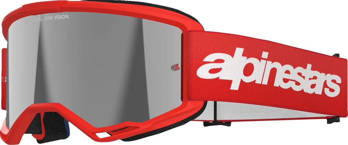 Alpinestars Vision 3 Wordmark Goggle Red Mirror Silver