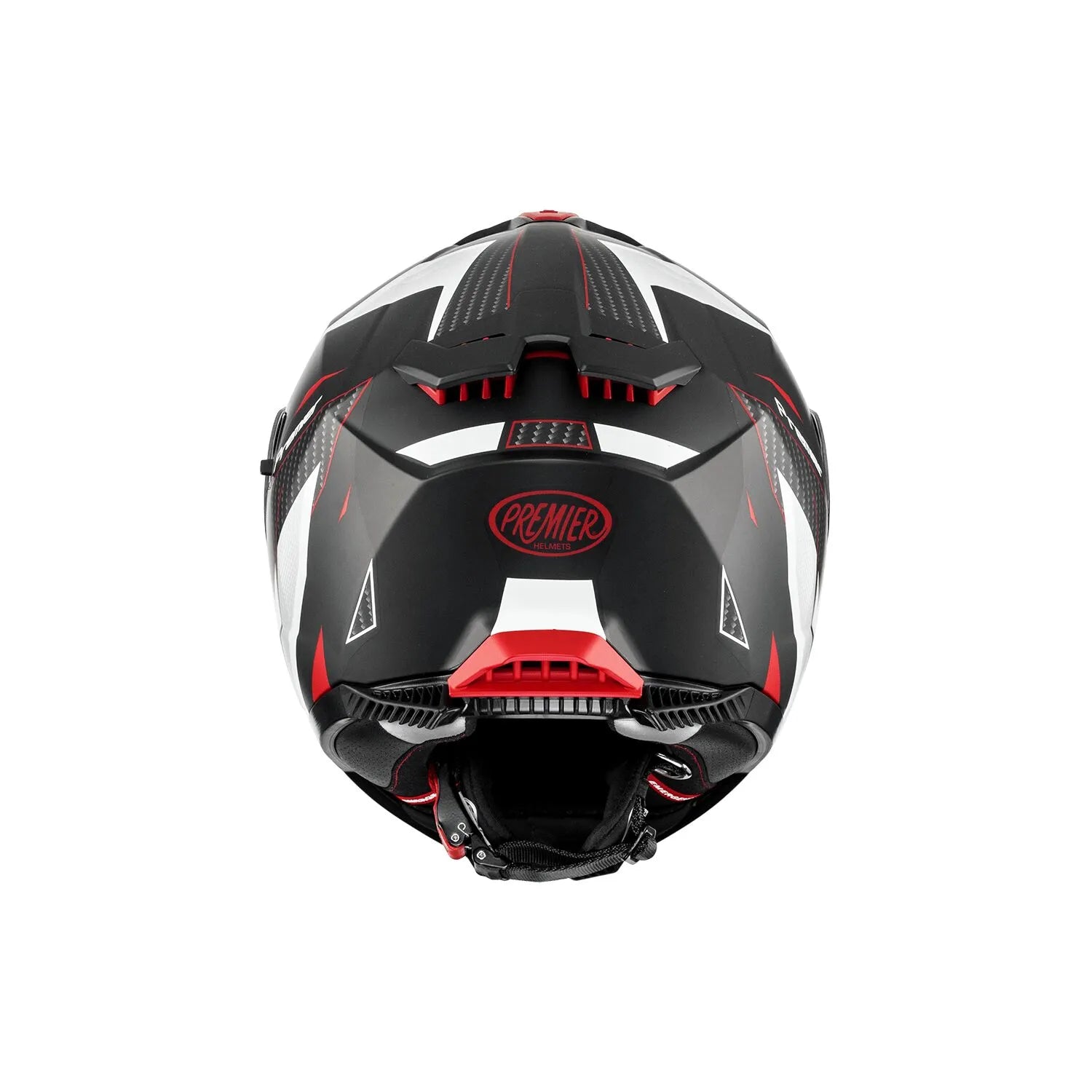 Premier Helmets Typhoon Full Face Helmet Matte Red White Gray