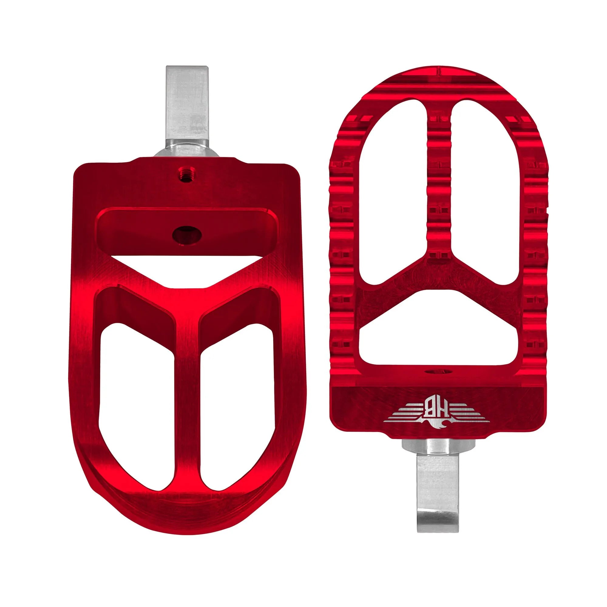 Heinz Bikes Adjustable Foot Pegs For Harley - Red