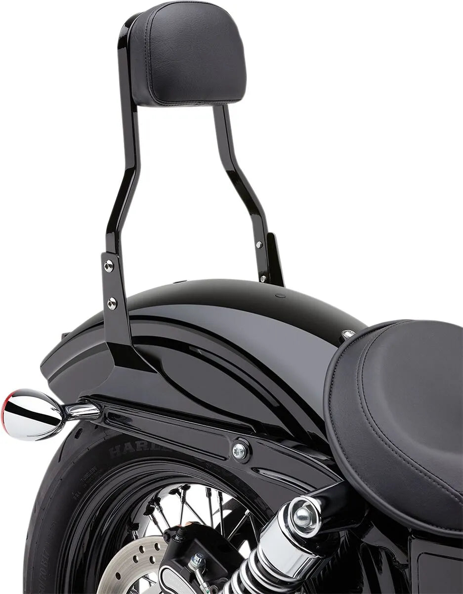 Cobra Square Sissy Bar - Black Steel