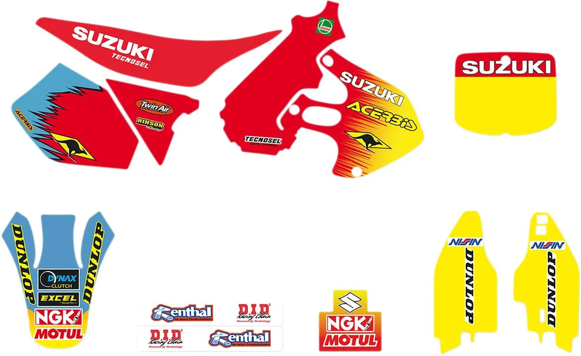 Tecnosel Graphics Kit For Suzuki - Vintage Bike Decals