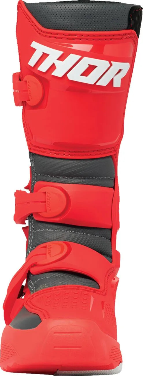 Thor Youth Blitz XR Boots Red/Charcoal
