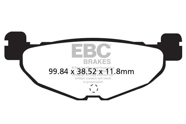 Ebc Sfa-hh Series Sintrede Bremseklodser Til Scootere - Bag
