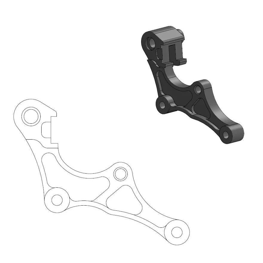 Moto-master Supermoto Street Rotor Adapter Bracket