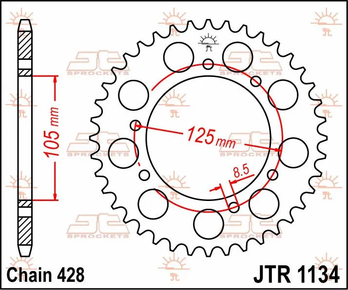 Jt Sprockets Steel Rear Sprocket - 48t