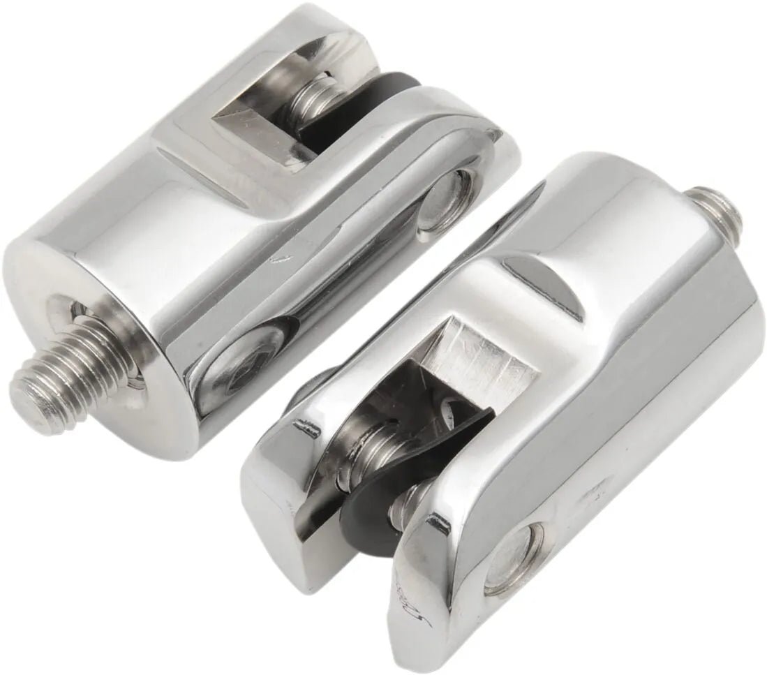 Accutronix Foot Peg Mounts - Chrome Aluminum