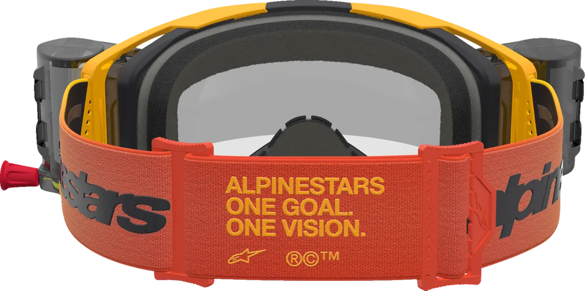 Alpinestars Vision 8 Amber Roll-Off Goggles YLW/RED/BLK/CLR