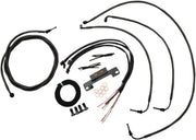 La Choppers Midnight Braided Cable Kit for 18"-20" Handlebars