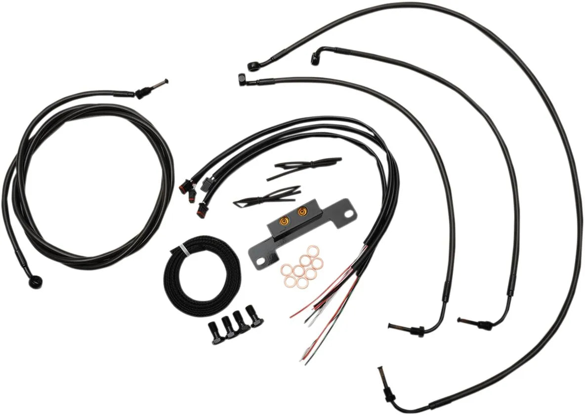La Choppers Midnight Braided Cable Kit for 18"-20" Handlebars