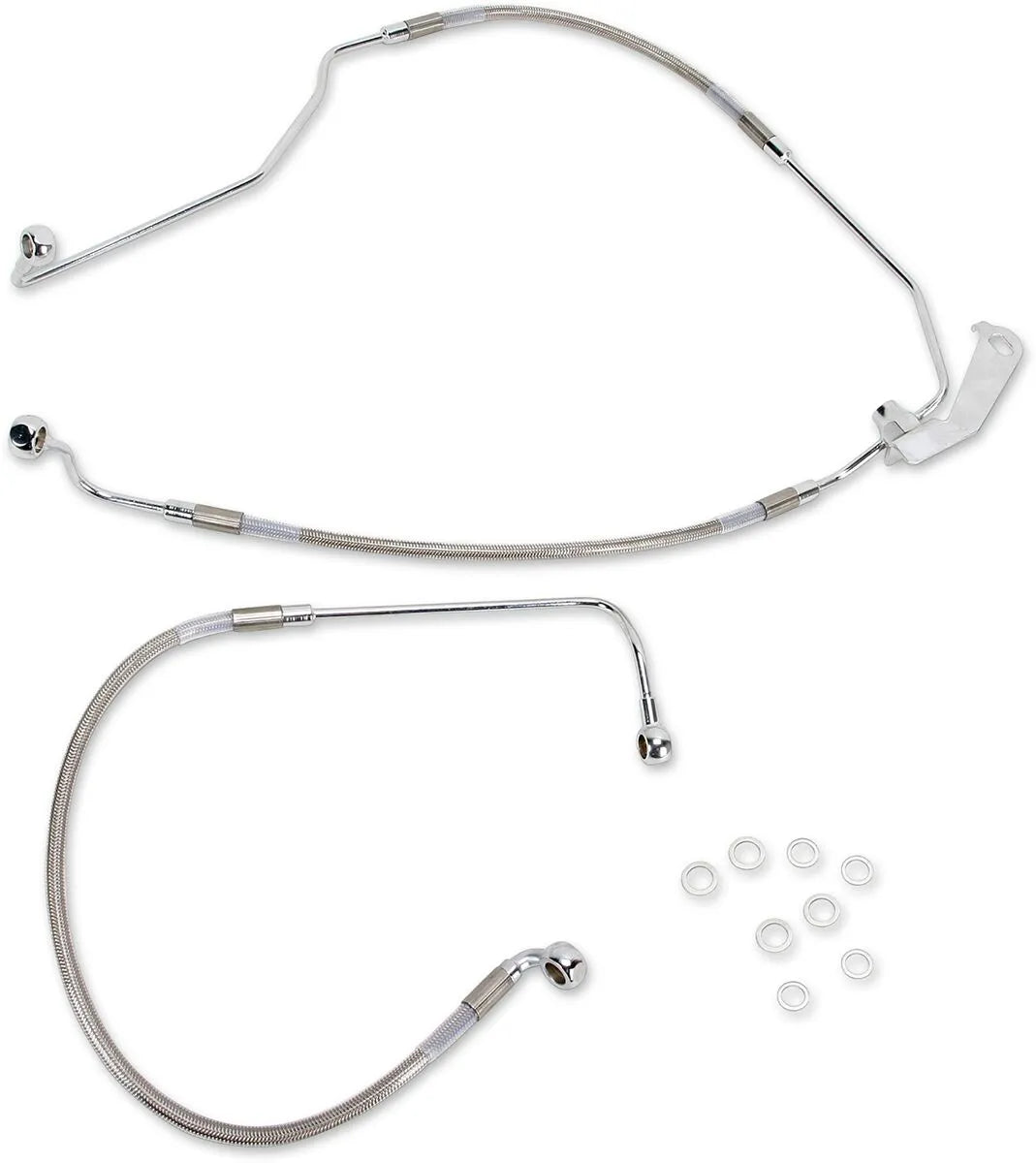 Drag Specialties rustfri stål bremseslange kit med ABS