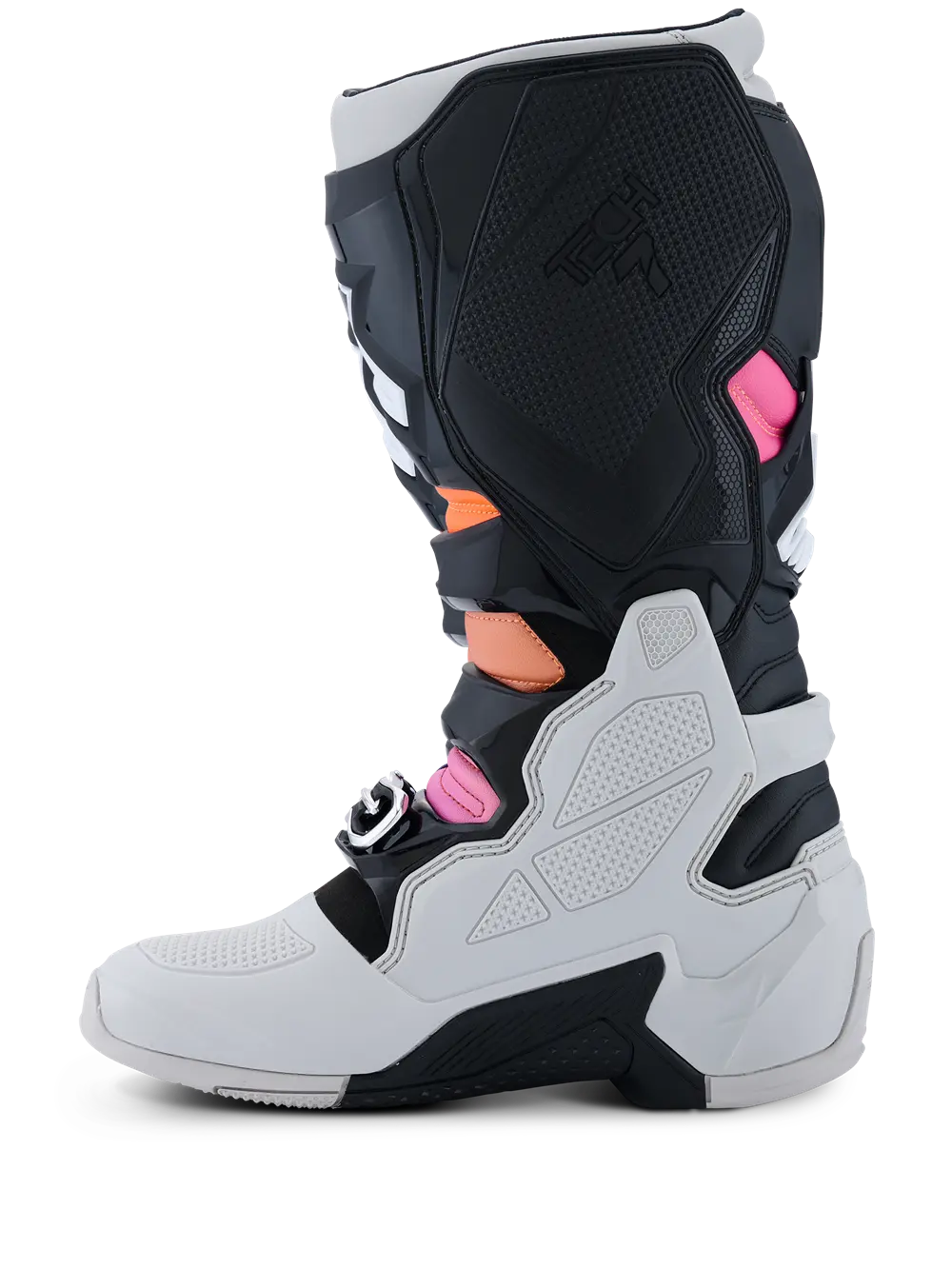 Alpinestars Tech 7 Boots Black Light Gray Orange Fluo Magenta