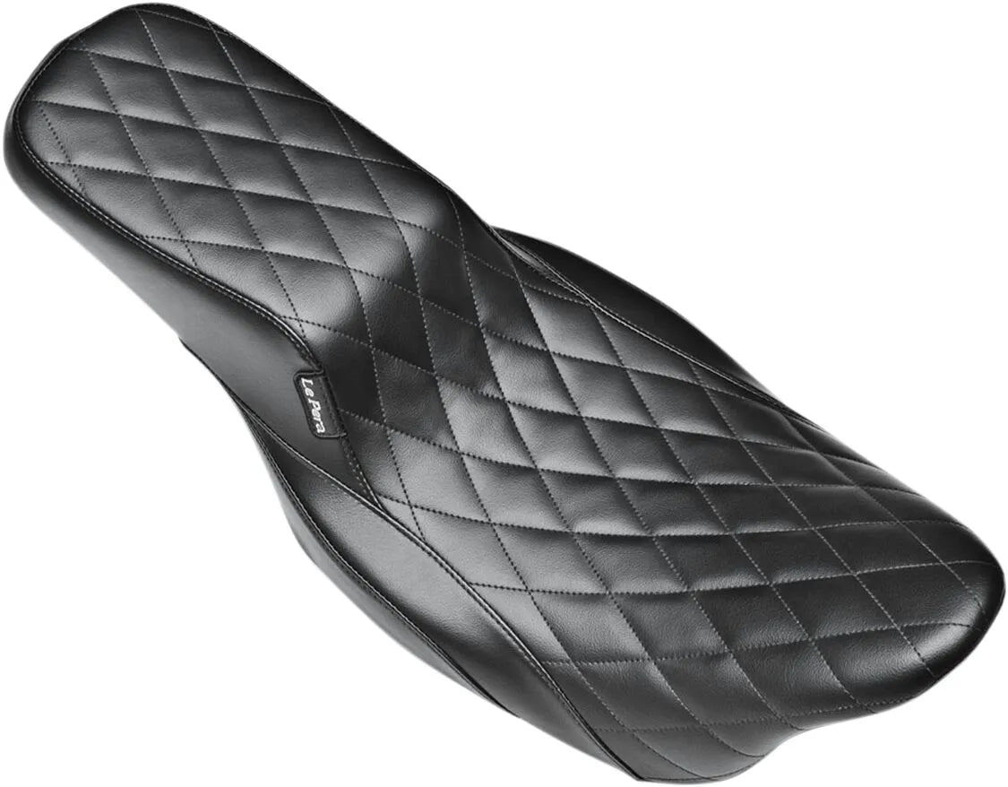 Le Pera Nomad Ii Seat - Black Vinyl, Diamond Stitch - For Harley Davidson
