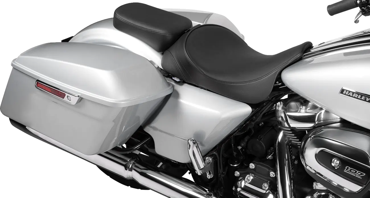 Drag Specialties Rear Solo Seat - Black Vinyl - For Harley Davidson