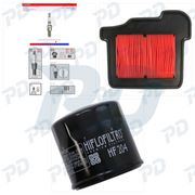 CHAMPION + HIFLOFILTRO Service Kit with Spark Plugs, Air Filter & Oil Filter for Yamaha MT-09 2014-2020