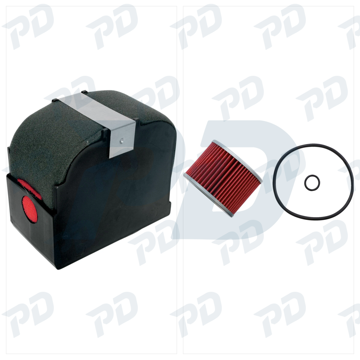 UNI FILTER + HIFLOFILTRO Service Kit with Air Filter & Oil Filter for Honda CB 500 1971-1977