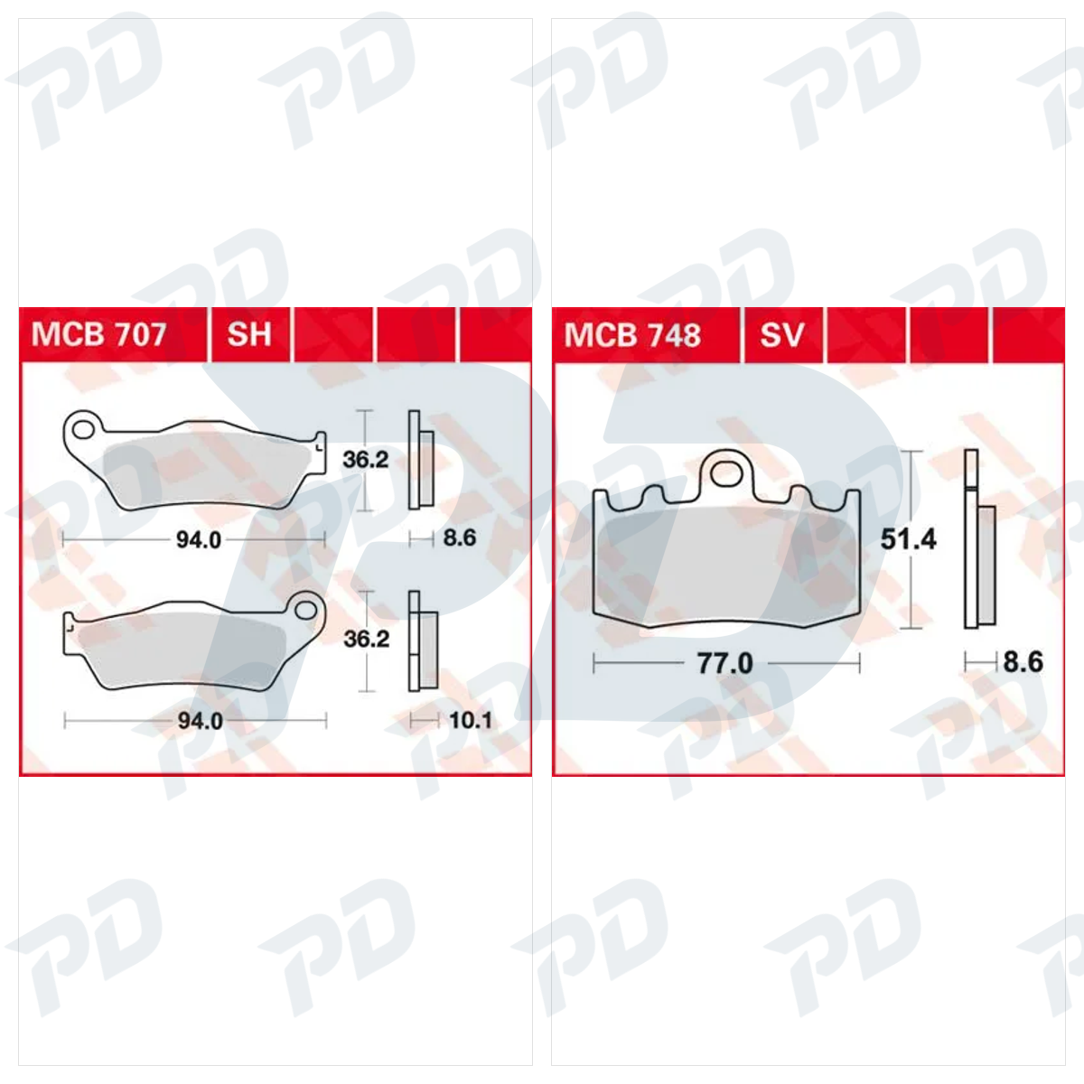 TRW Brake Pads Kit for BMW R 1200 GS 2004-2012