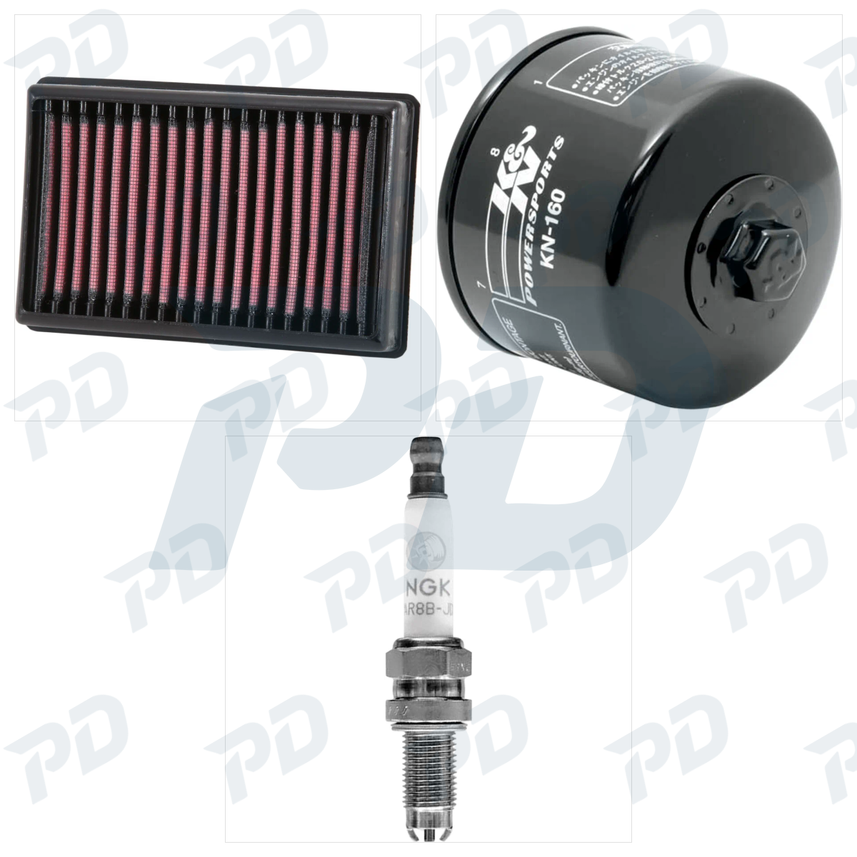 K & N + NGK SPARK PLUGS Service Kit with Air Filter, Oil Filter & Spark Plugs for BMW R 1200 GS 2013-2019