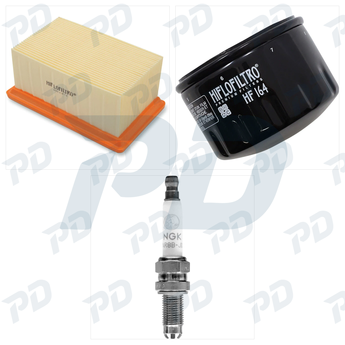 HIFLOFILTRO + NGK SPARK PLUGS Service Kit with Air Filter, Oil Filter & Spark Plugs for BMW R 1200 GS 2010-2013