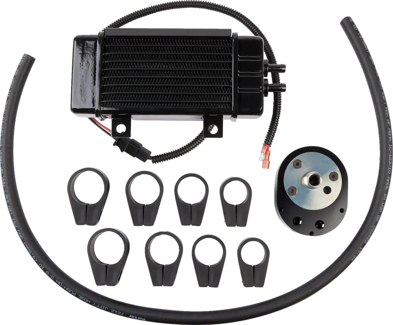 Jagg Oil Coolers Vertical Frame-mount Fan Assisted Oil Cooler Kit