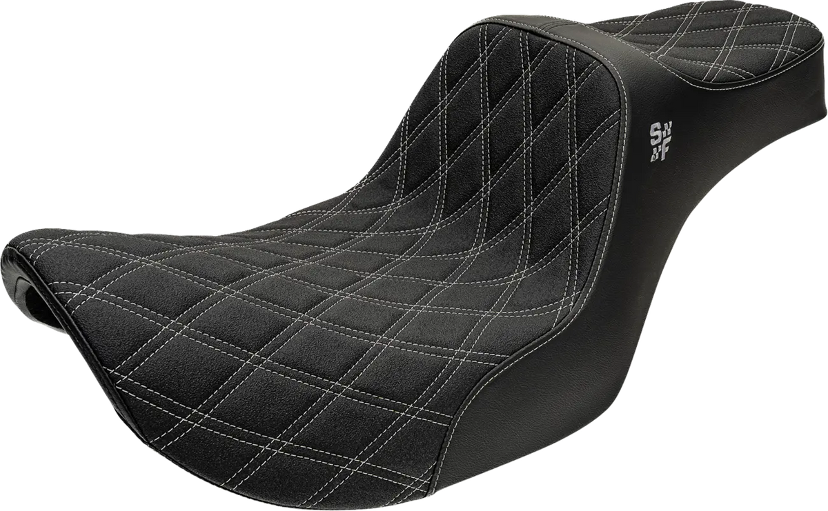 Slyfox High Noon Seat Silver Double Diamond for FXR 1982-1994