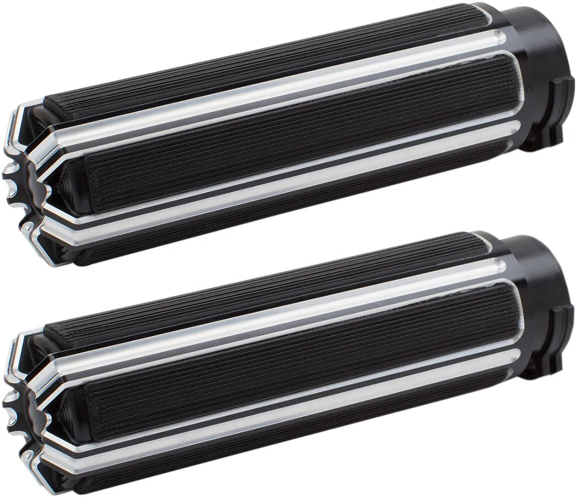 Arlen Ness 10-gauge Comfort Grips - Black/chrome