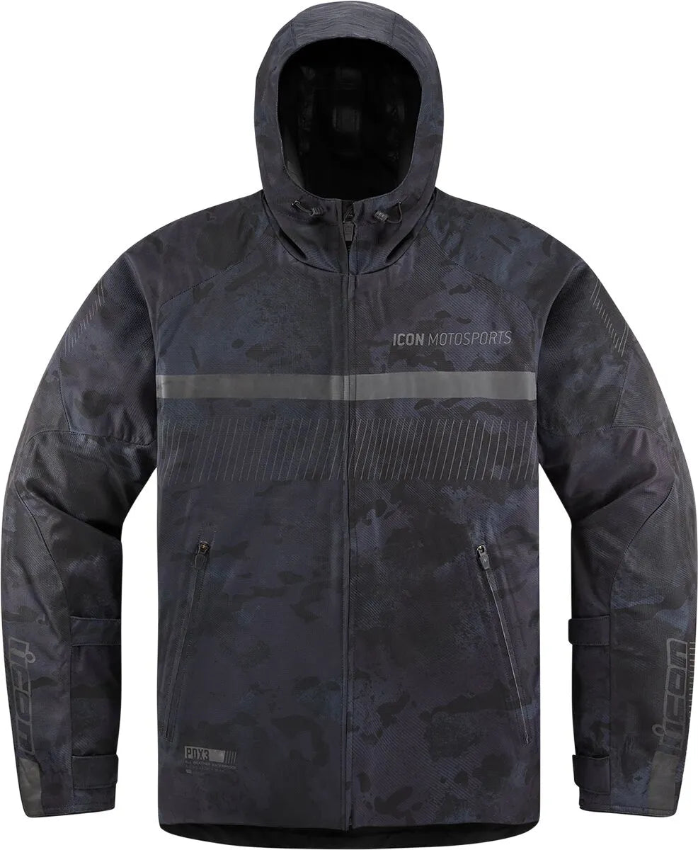 Icon Pdx3™ All Weather Motorcycle Jacket For Men - Black/Camo Gray
