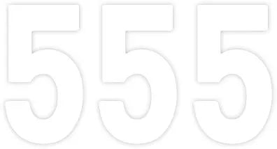Factory Effex Pro Numbers - White 5 Number Plate Graphic