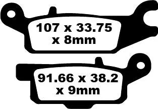 Ebc Tt Sport Carbon Fusion Brake Pads For Tt/enduro Bikes - Rear