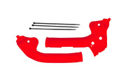 Ufo Frame Guards For Dirt Bikes - Red Plastic