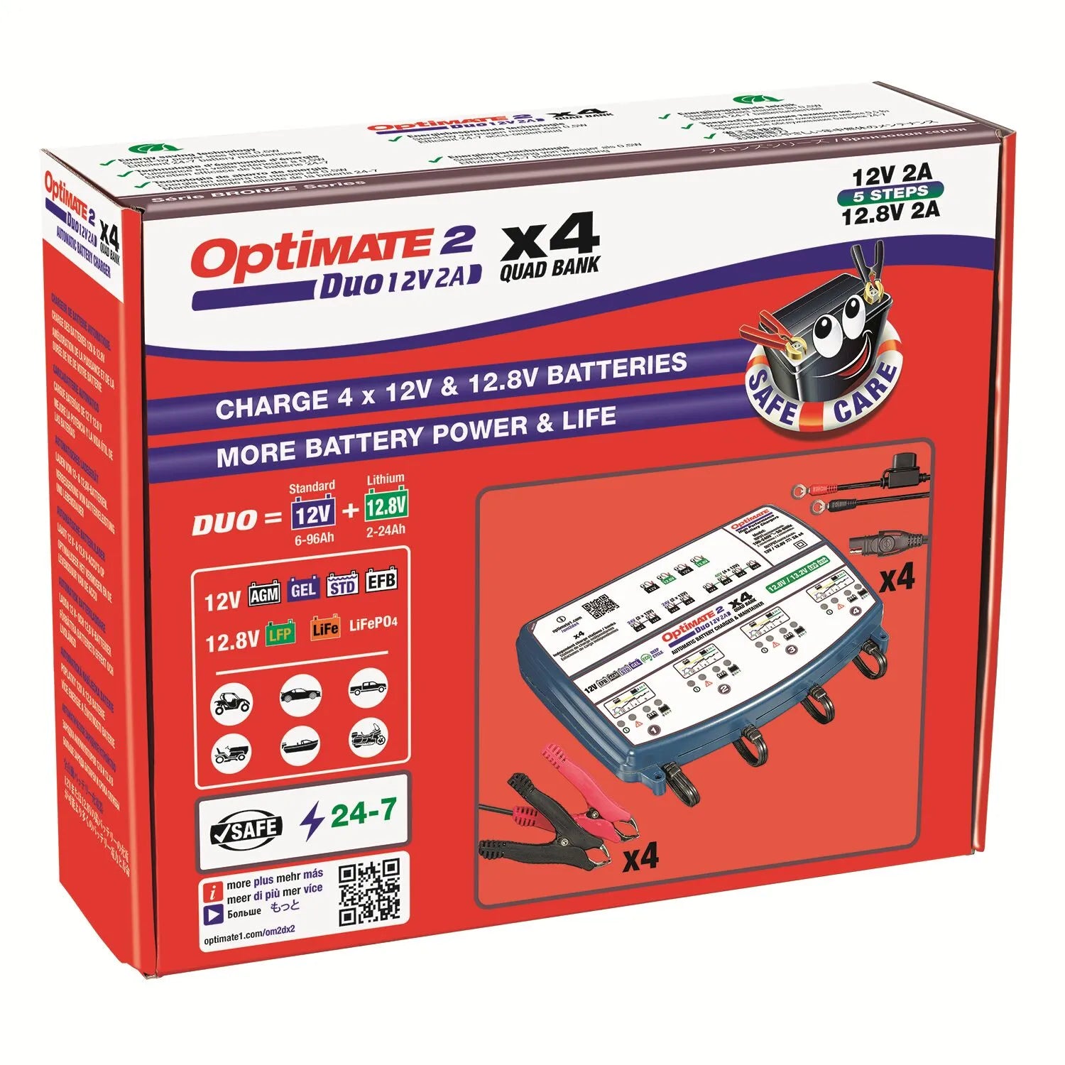 Tecmate Optimate 2 Duo X 4 Bank Battery Maintainer