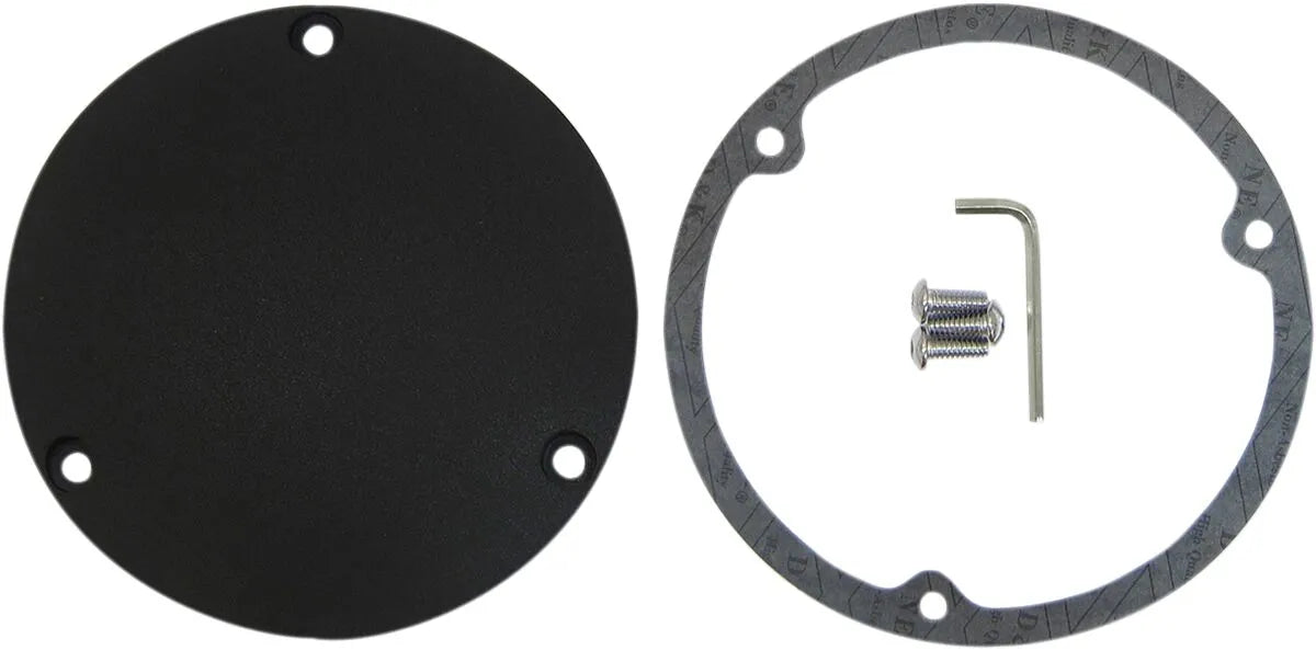 Drag Specialties Wrinkle Black Derby Cover for Big Twin