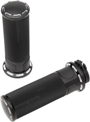 Arlen Ness Slot Track Grips - Black Anodized