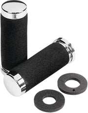Parts Unlimited Cruiser Grips - Black Chrome